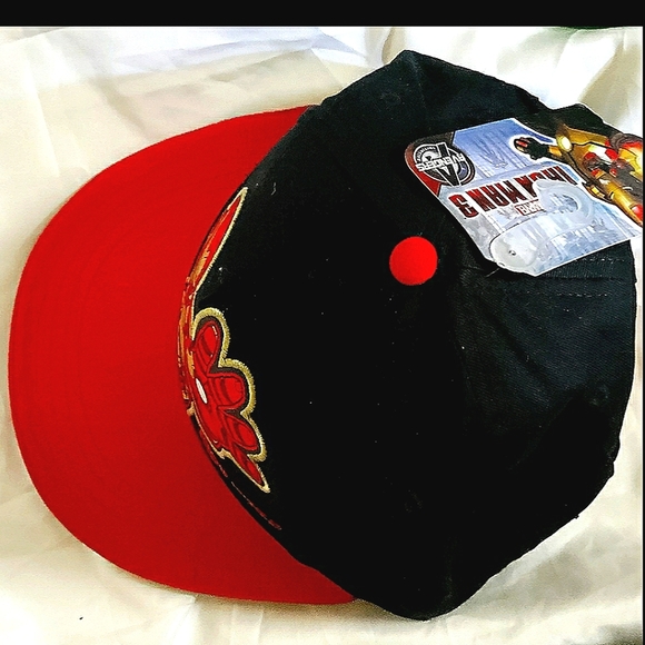 New IRONMAN 3 Baseball Cap! Marvel, Avengers. 2-Toned Rd/Blk. Snapback. Unisex - Picture 4 of 8